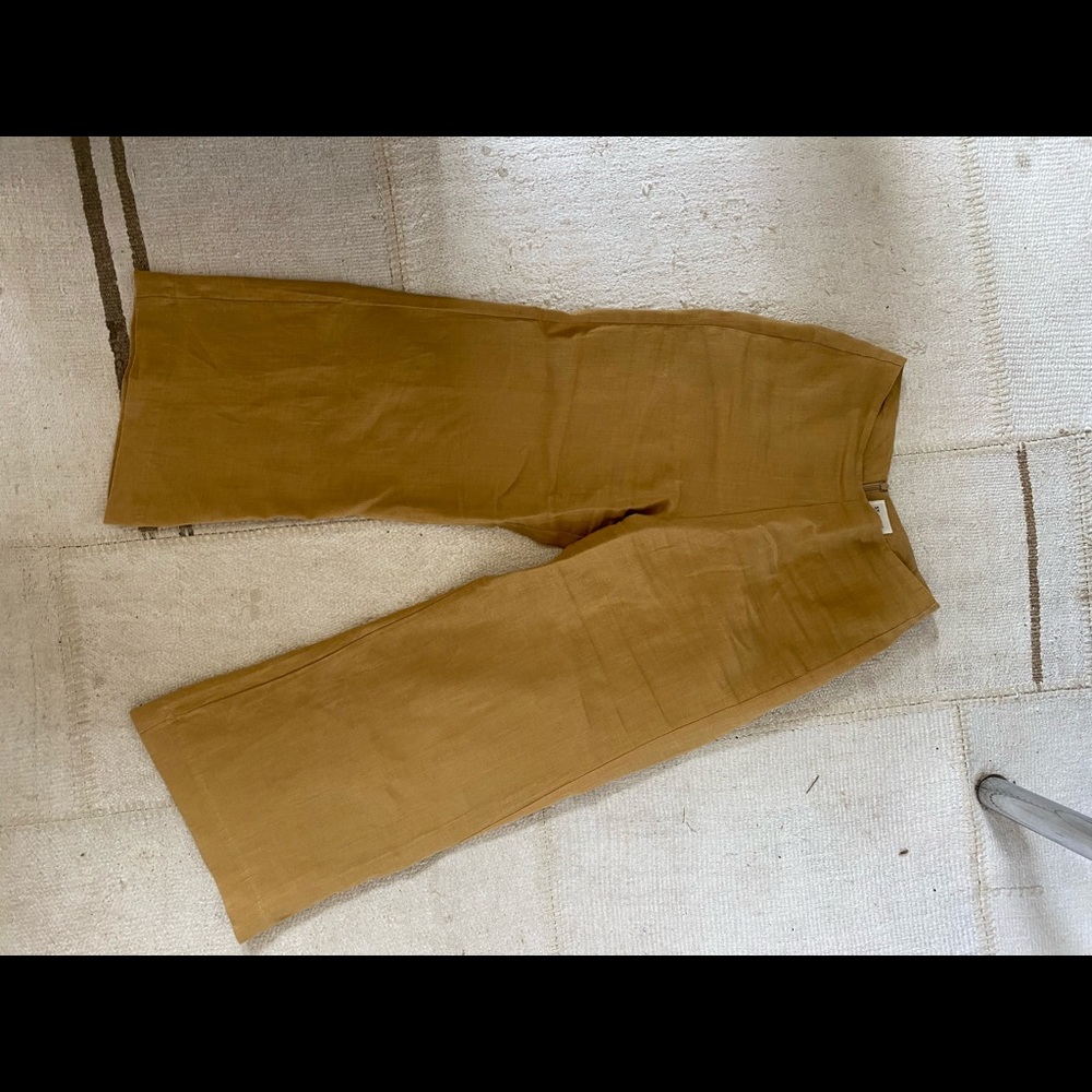 St. Agni linen pants in a beautiful mustard yellow